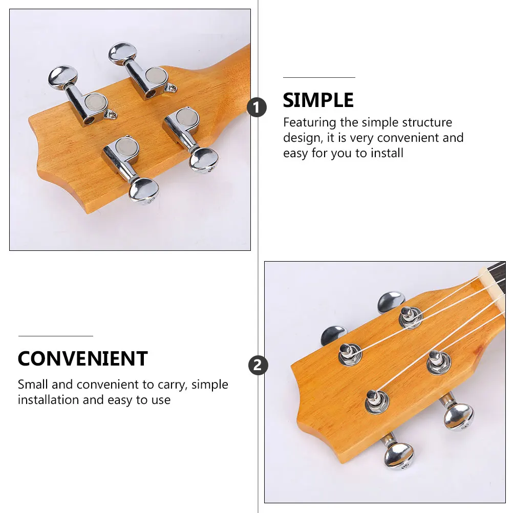 4pcs Fully Enclosed Ukulele Tuning Pegs Heads Sealed Keys Durable Replacement Accessories For Ukulele Enthusiasts
4pcs Fully Enclosed Ukulele Tuning Pegs Heads Sealed Keys Durable Replacement Accessories For Ukulele Enthusiasts