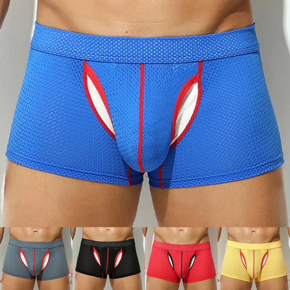 Mens Mesh Sissy Underwear Low Waist Elastic Men's Panties Separation Sexy Lingerie Boxer Shorts Pouch Underpants Men's Clothing
Mens Mesh Sissy Underwear Low Waist Elastic Men's Panties Separation Sexy Lingerie Boxer Shorts Pouch Underpants Men's Clothing