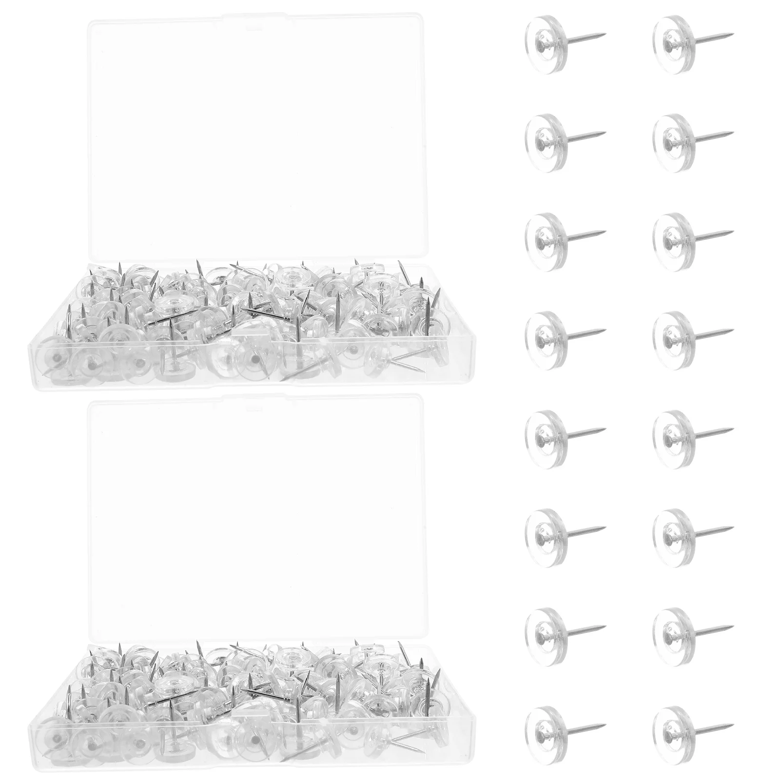 300Pcs Transparent Gear Shaped Push Pins Clear Plastic Head Steel Point for Cork Board Bulletin Board Calendar Map Photo Display
300Pcs Transparent Gear Shaped Push Pins Clear Plastic Head Steel Point for Cork Board Bulletin Board Calendar Map Photo Display