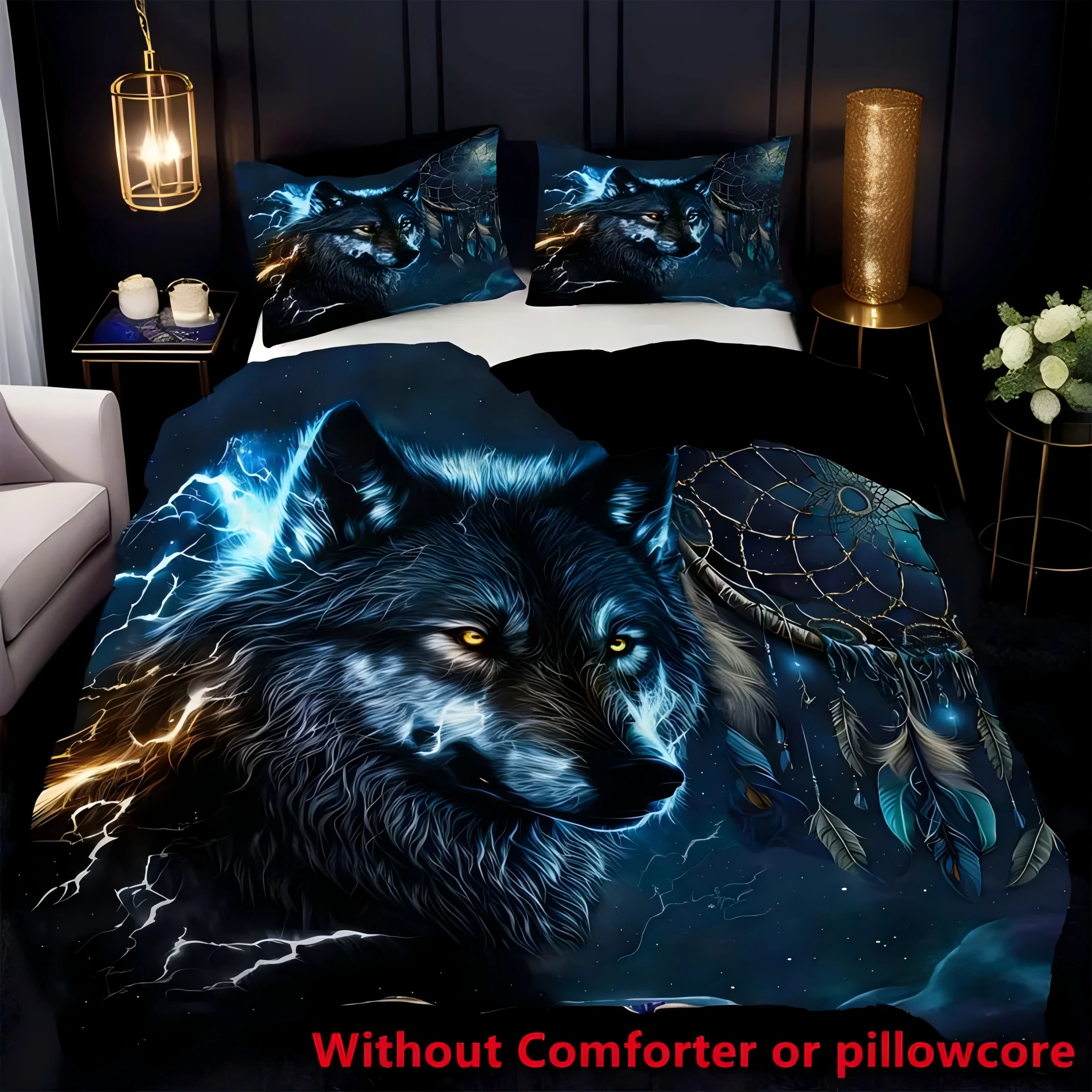 Wolf Dreamcatcher 3D Printed Cartoon Anime Wolf Duvet Comforter Polyester Soft Comfortable Dormitory Bedroom Bedding Sheets Set
Wolf Dreamcatcher 3D Printed Cartoon Anime Wolf Duvet Comforter Polyester Soft Comfortable Dormitory Bedroom Bedding Sheets Set