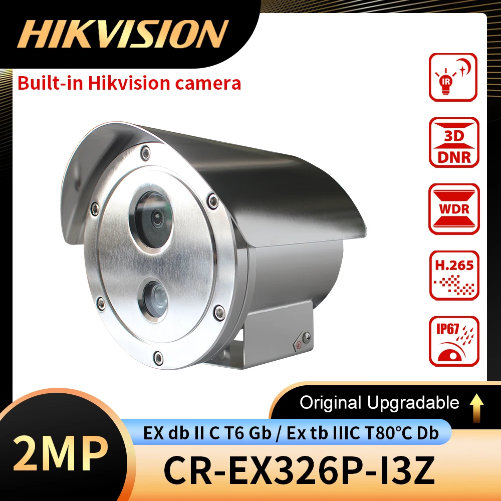 Hik Explosion-Proof Camera 2MP/4MP built-in hikvision camera 304 Stainless Steel Support PoE Hik-Connect app IR 50m
Hik Explosion-Proof Camera 2MP/4MP built-in hikvision camera 304 Stainless Steel Support PoE Hik-Connect app IR 50m