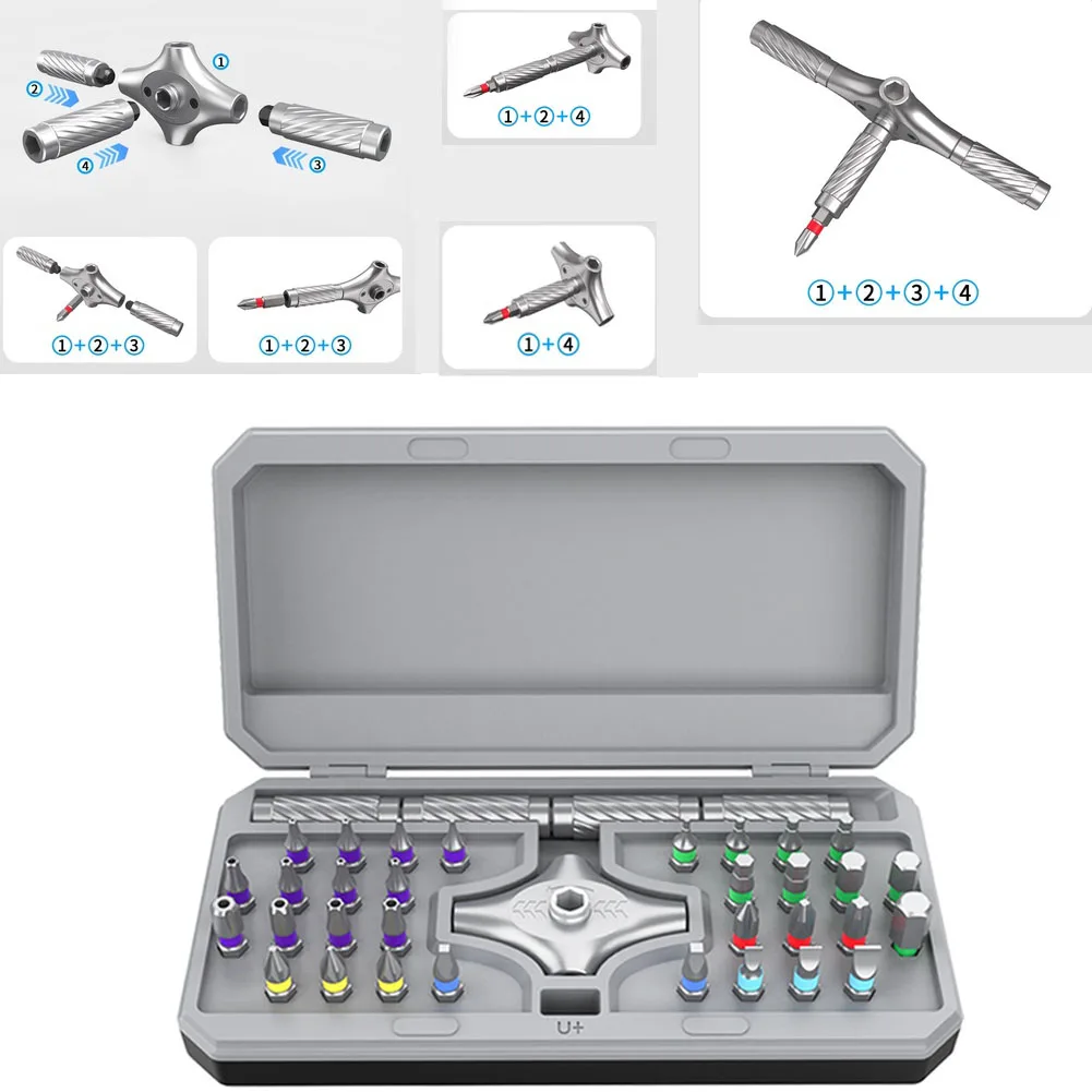 34 In 1 Ratchet Wrench Screwdriver Bit Set PH/SL/PZ Muliti Insert Bits With Bit Holder And Adapter Screwdriver Bits Set Tool
34 In 1 Ratchet Wrench Screwdriver Bit Set PH/SL/PZ Muliti Insert Bits With Bit Holder And Adapter Screwdriver Bits Set Tool