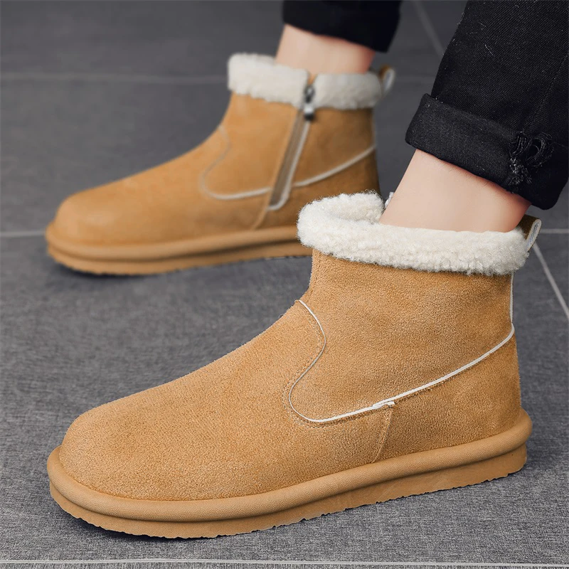 Men's Winter Snow Boots Simple Plus Velvet Warm Casual Cotton Shoes Comfortable and Cold-proof Outdoor Male Plush Ankle Boots
Men's Winter Snow Boots Simple Plus Velvet Warm Casual Cotton Shoes Comfortable and Cold-proof Outdoor Male Plush Ankle Boots