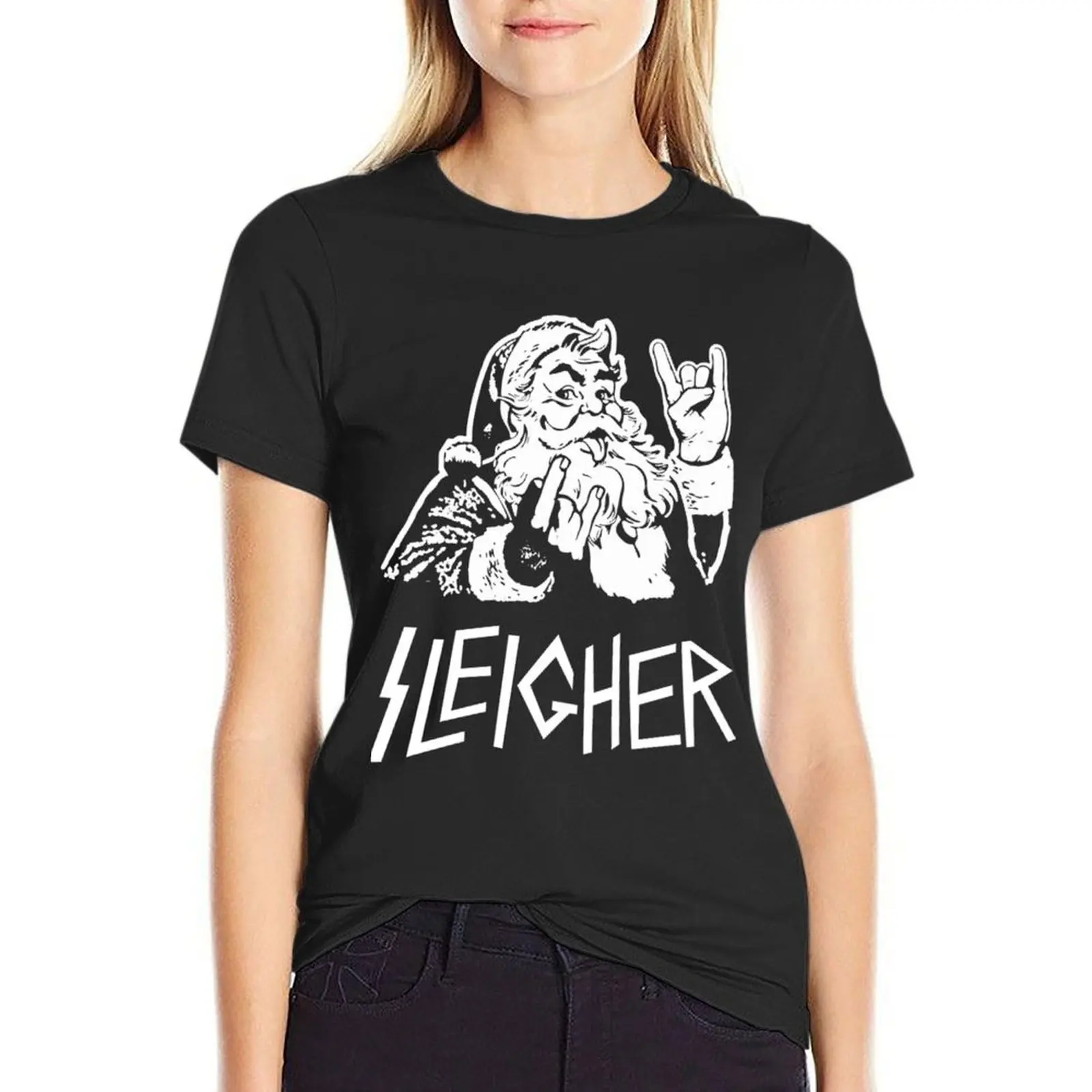 Hail Sleigher T-Shirt tops quick-drying Short sleeve tee vintage clothes t shirts for Women
Hail Sleigher T-Shirt tops quick-drying Short sleeve tee vintage clothes t shirts for Women