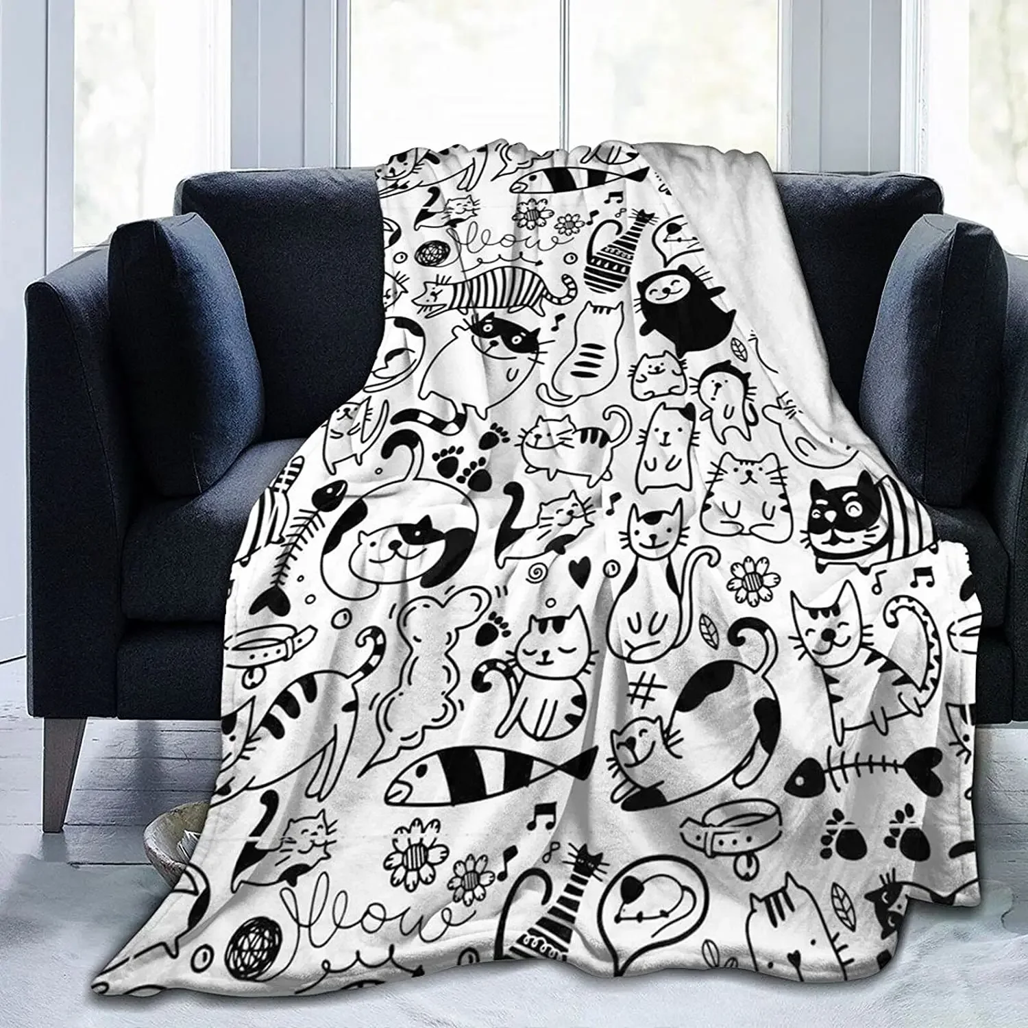 Funny Cat Lightweight Flannel Fleece Soft Throw Blanket for Teens Boys Girls Living Room Bedroom Couch Bed Sofa Travel Camping
Funny Cat Lightweight Flannel Fleece Soft Throw Blanket for Teens Boys Girls Living Room Bedroom Couch Bed Sofa Travel Camping