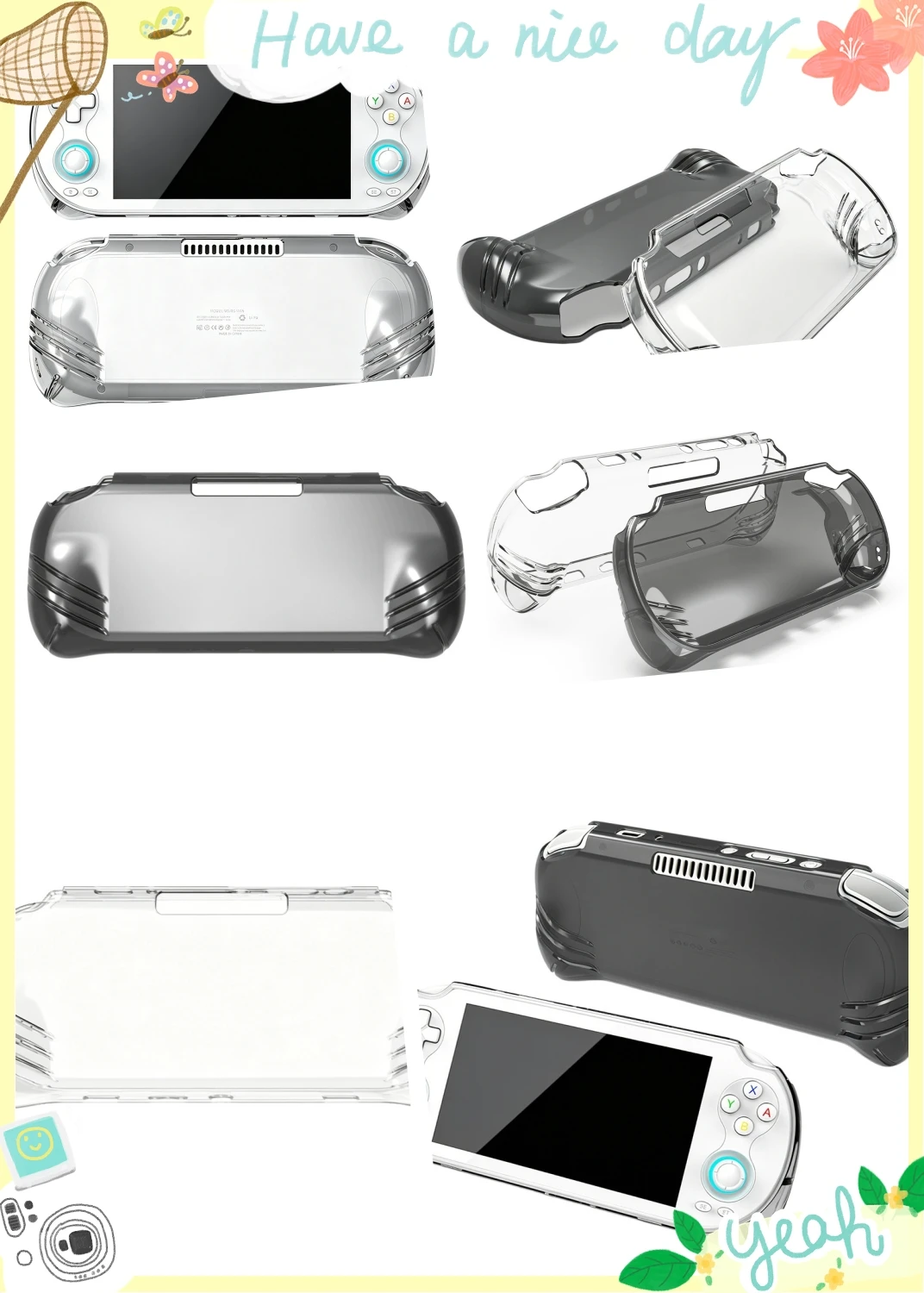 TPU Protective Cover, for Anbernic RG VITA PRO/RG VITA Game Console Protective Cover TPU Cooling Transparent Anti-drop Case
TPU Protective Cover, for Anbernic RG VITA PRO/RG VITA Game Console Protective Cover TPU Cooling Transparent Anti-drop Case