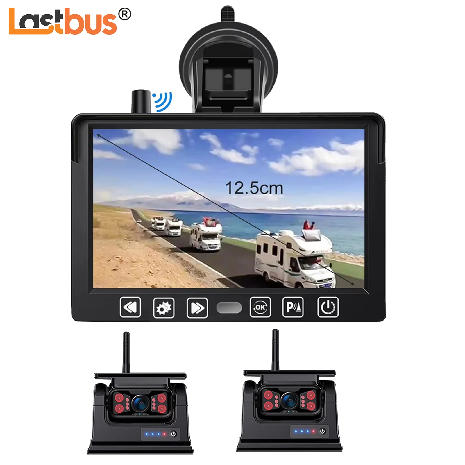 Lastbus 5 " IPS Screen Car DVR Monitor With 1/2x Digital Wireless Solar Backup Cameras Magnetic Base Hitch For Caravan Rv
Lastbus 5 " IPS Screen Car DVR Monitor With 1/2x Digital Wireless Solar Backup Cameras Magnetic Base Hitch For Caravan Rv
