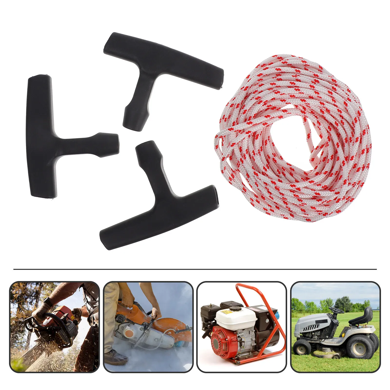 1Set Shock Absorbing Recoil Starter Rope with Non Slip Handle for Lawn Mower Pull Start Cord Chainsaw Trimmer Lawnmower Pull
1Set Shock Absorbing Recoil Starter Rope with Non Slip Handle for Lawn Mower Pull Start Cord Chainsaw Trimmer Lawnmower Pull