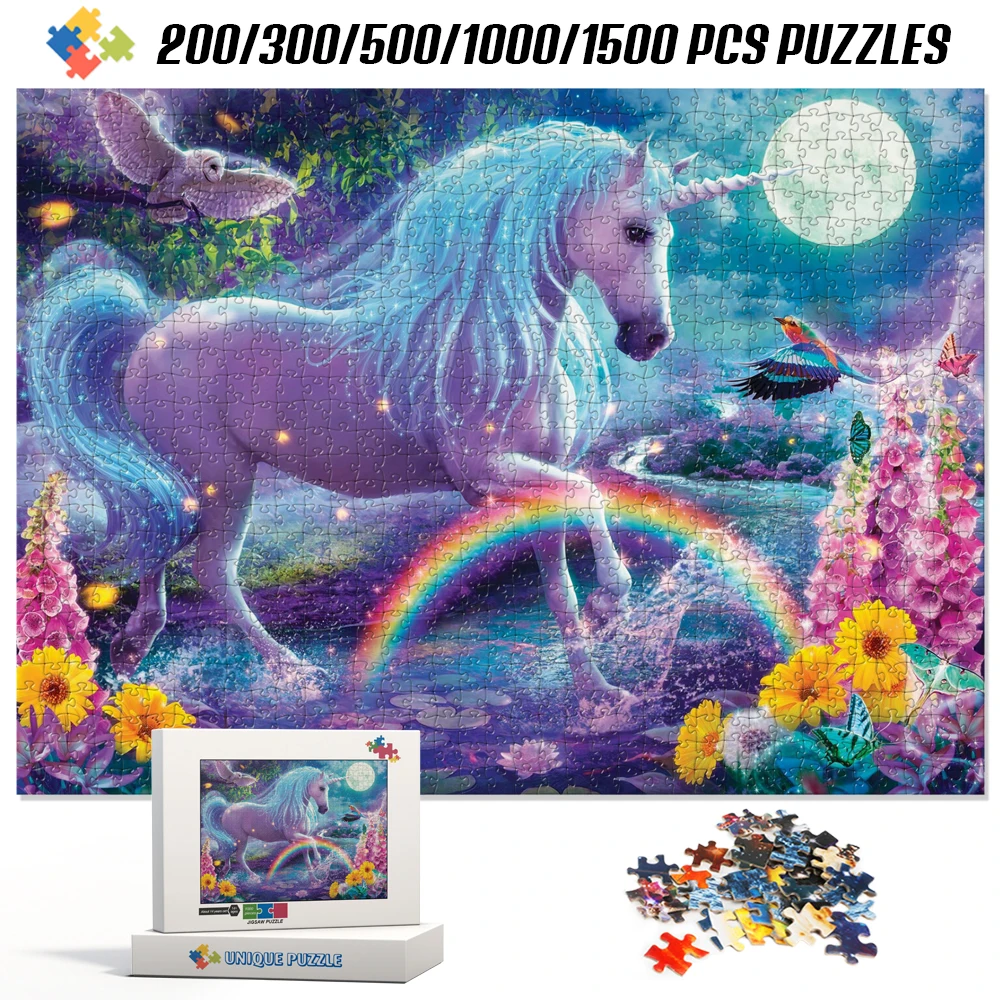 Cartoon Unicorn Jigsaw Puzzle 1000 Pieces Educational Toys for Kids Adult Stress Relief Diy Game Home Decor Family Birthday Gift
Cartoon Unicorn Jigsaw Puzzle 1000 Pieces Educational Toys for Kids Adult Stress Relief Diy Game Home Decor Family Birthday Gift