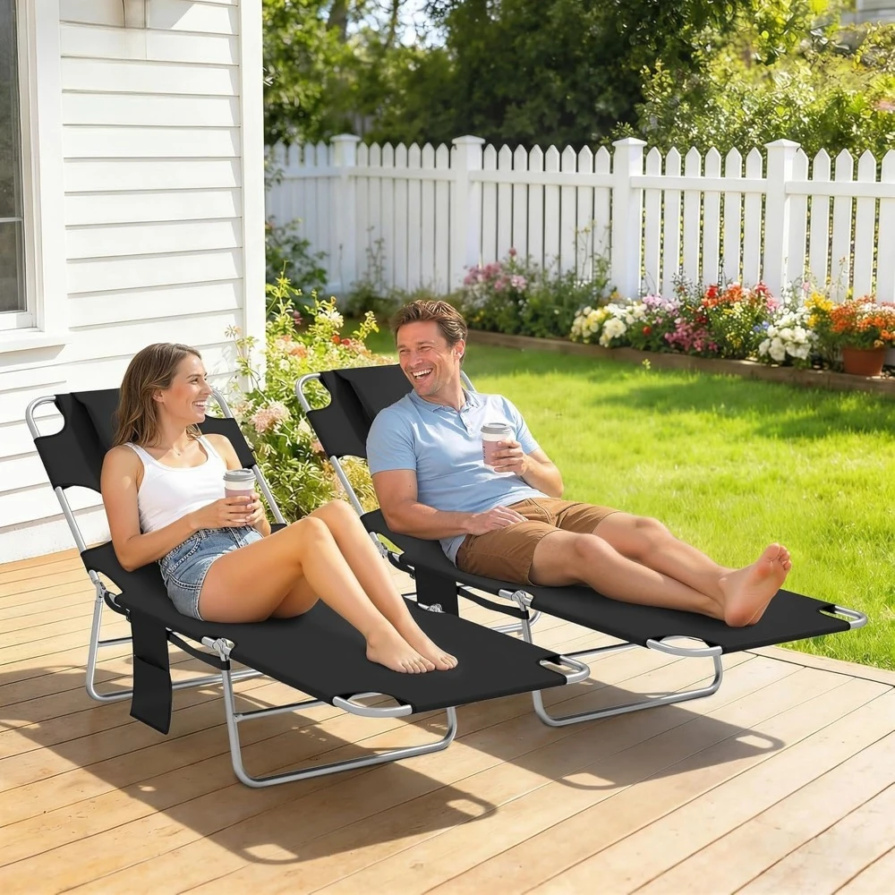 Chaise Lounge Chair Outdoor Set of 2 with Face Arm Hole, 5-Position Reclining Face Down Tanning Chair with Carry, Customized
Chaise Lounge Chair Outdoor Set of 2 with Face Arm Hole, 5-Position Reclining Face Down Tanning Chair with Carry, Customized