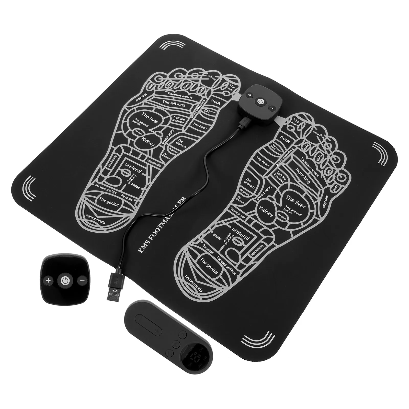 Foot Massager Electric Microcurrent USB Charging Black Remote 6 Manipulation 15 Intensity Foot Care Machine Cushion Sole Pad
Foot Massager Electric Microcurrent USB Charging Black Remote 6 Manipulation 15 Intensity Foot Care Machine Cushion Sole Pad