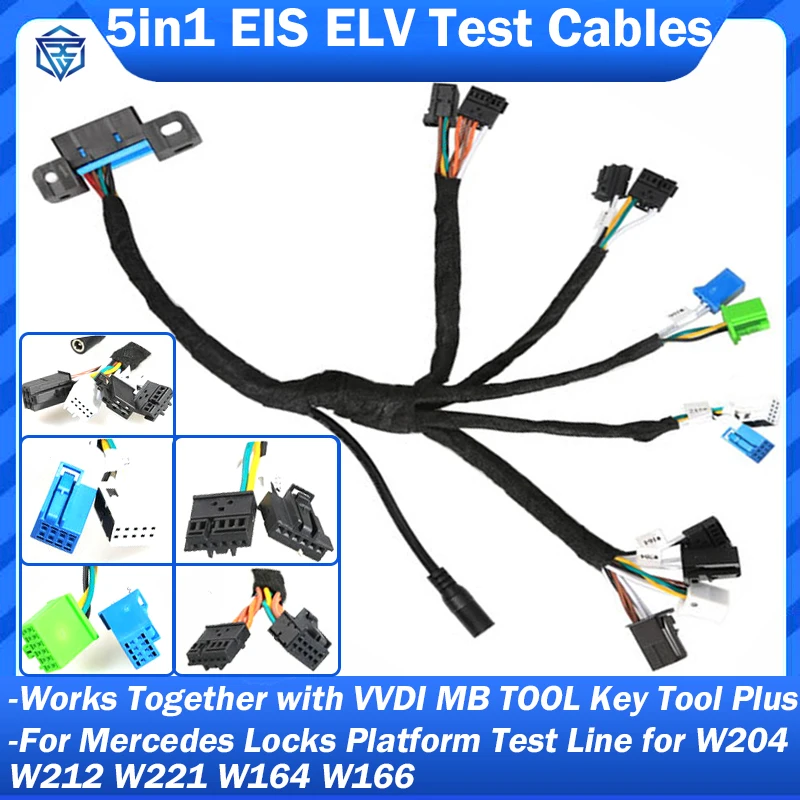 NEW 5in1 Xhorse EIS ELV Test Cables for Mercedes-Benz Work with VVDI MB BGA TOOL EIS ELV Test Detection key cable VVDI Key Tool
NEW 5in1 Xhorse EIS ELV Test Cables for Mercedes-Benz Work with VVDI MB BGA TOOL EIS ELV Test Detection key cable VVDI Key Tool
