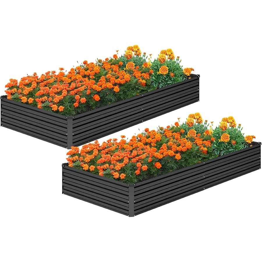 2pcs 8x4x1FT Galvanized Raised Garden Bed-Outdoor Planter Box for Vegetables-Metal Garden BedRectangle Planting Box for Herb Fl
2pcs 8x4x1FT Galvanized Raised Garden Bed-Outdoor Planter Box for Vegetables-Metal Garden BedRectangle Planting Box for Herb Fl