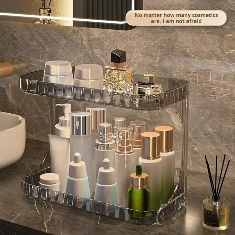 Bathroom Organizer Shelf Capacity Double Layer Makeup Storage Rack for Bathroom Countertop Organization with Perfume Tray Shelf
Bathroom Organizer Shelf Capacity Double Layer Makeup Storage Rack for Bathroom Countertop Organization with Perfume Tray Shelf