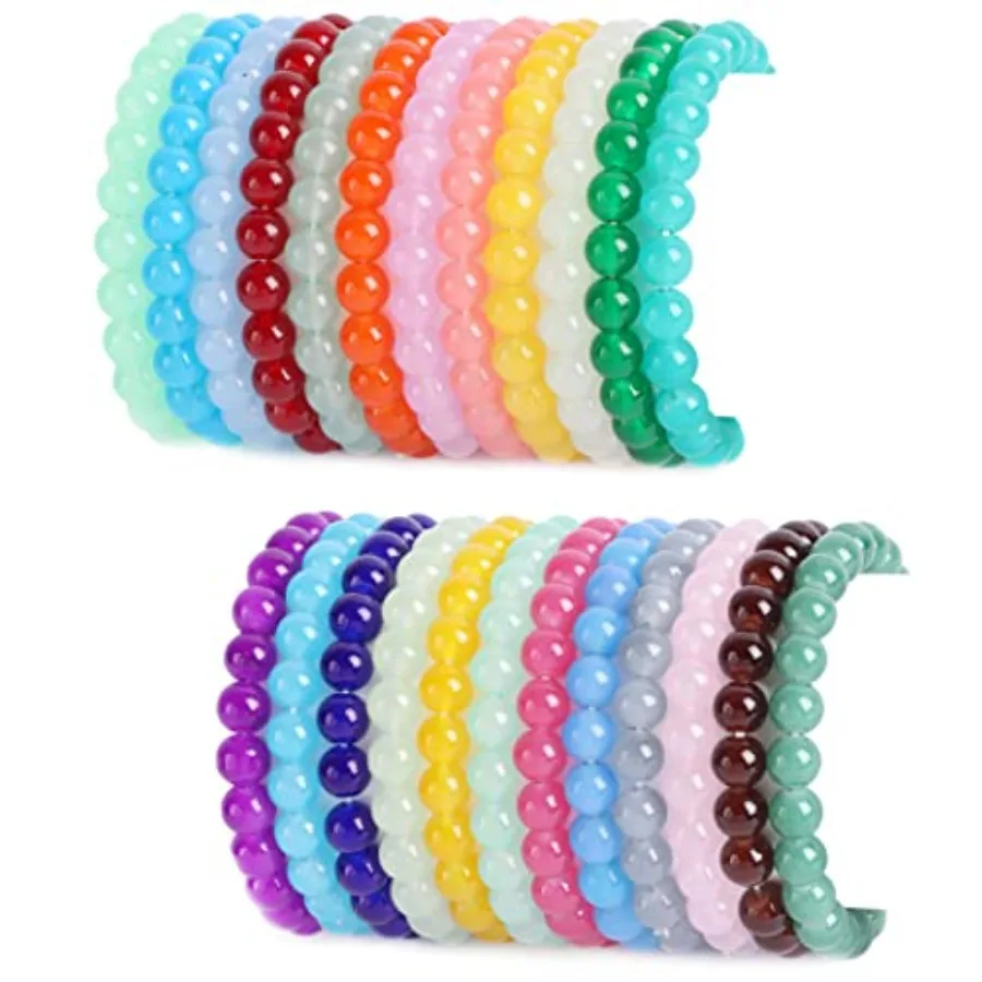 FIRAZIO 24Pcs 8mm Beaded Bracelet for Women Mens Handmade Glass Beads Bracelet Colorful Crystal Bracelet Elastic Round Bead Bra
FIRAZIO 24Pcs 8mm Beaded Bracelet for Women Mens Handmade Glass Beads Bracelet Colorful Crystal Bracelet Elastic Round Bead Bra