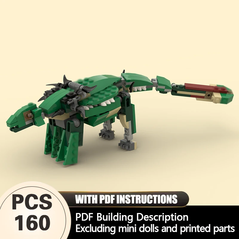 Creators Animal Series Model MOC Building Bricks Ankylosaurid Modular Technology Gifts Holiday Assemble Children Toys Suit
Creators Animal Series Model MOC Building Bricks Ankylosaurid Modular Technology Gifts Holiday Assemble Children Toys Suit