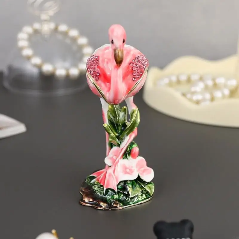Wedding Themed Flamingo Rings Holder With Secure Top Lid
Wedding Themed Flamingo Rings Holder With Secure Top Lid