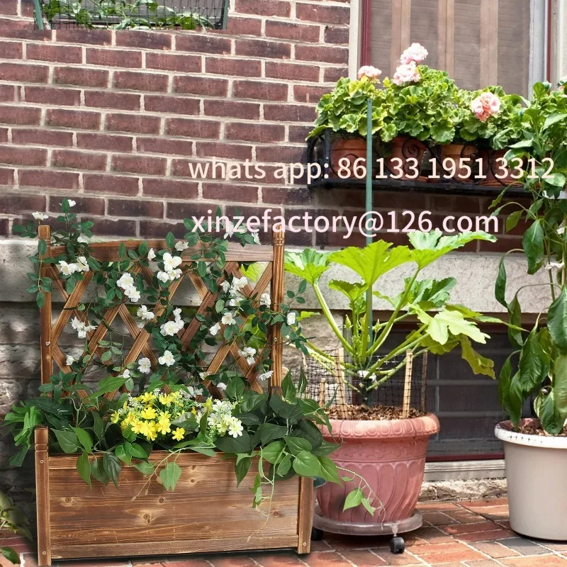 Customizable Raised Garden Bed, Wooden Planter Box with Trellis, Vegetable Grow Bed, Support Patio Lattice
Customizable Raised Garden Bed, Wooden Planter Box with Trellis, Vegetable Grow Bed, Support Patio Lattice