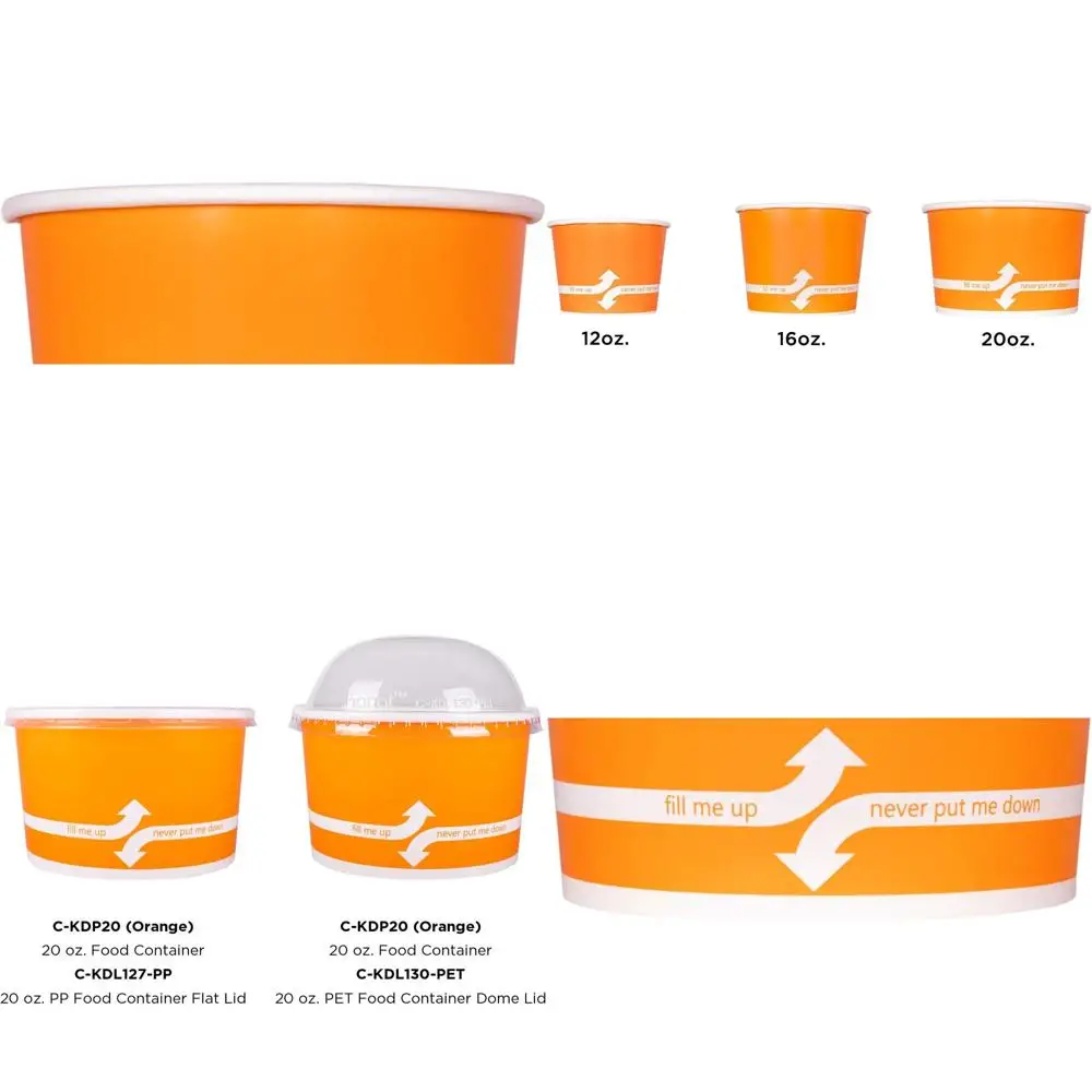 20oz, 600ct - Orange Paper Ice Cream Cups & Soup Bowls for Hot/Cold Foods, Ideal for Soup, Ice Cream, Gelato, Yogurt, Snacks
20oz, 600ct - Orange Paper Ice Cream Cups & Soup Bowls for Hot/Cold Foods, Ideal for Soup, Ice Cream, Gelato, Yogurt, Snacks