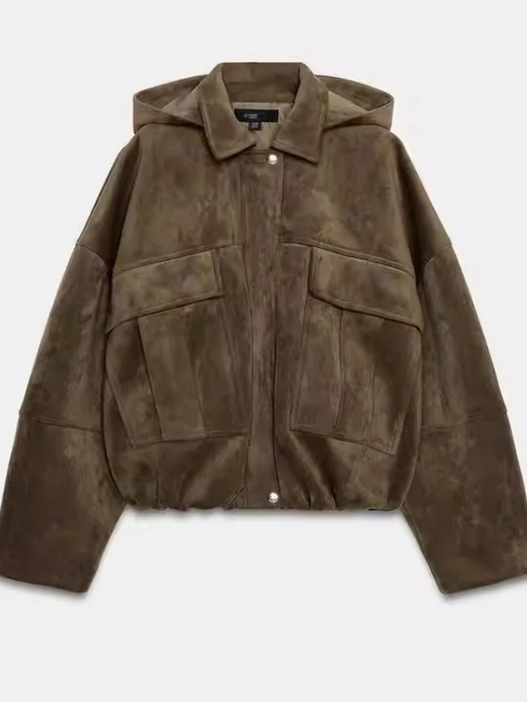 Новая зимняя женская куртка-пилот в американском рабочем стиле с капюшоном, из искусственной замши, свободного кроя, с длинными рукавами, на молнии, из полиэфирного волокна
Новая зимняя женская куртка-пилот в американском рабочем стиле с капюшоном, из искусственной замши, свободного кроя, с длинными рукавами, на молнии, из полиэфирного волокна