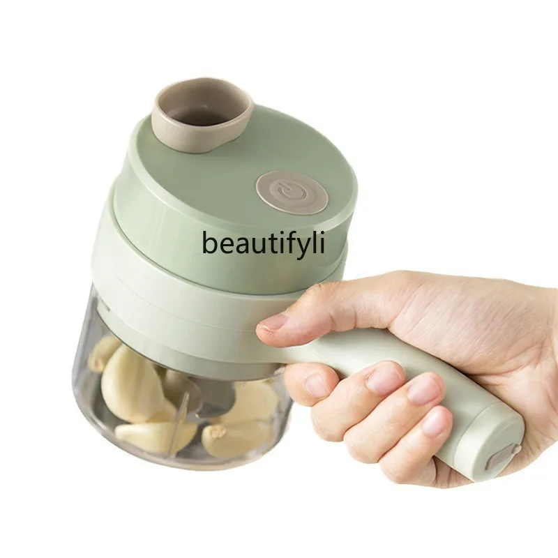 Vegetable cutter, wireless electric garlic puree artifact, minced garlic, garlic slices, shallots, handheld cooking machine
Vegetable cutter, wireless electric garlic puree artifact, minced garlic, garlic slices, shallots, handheld cooking machine