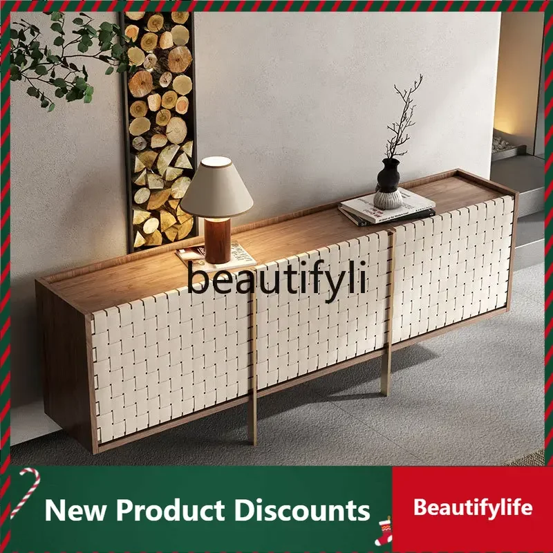 Nordic light luxury walnut dining side locker modern simple entrance decorative cabinet D80
Nordic light luxury walnut dining side locker modern simple entrance decorative cabinet D80
