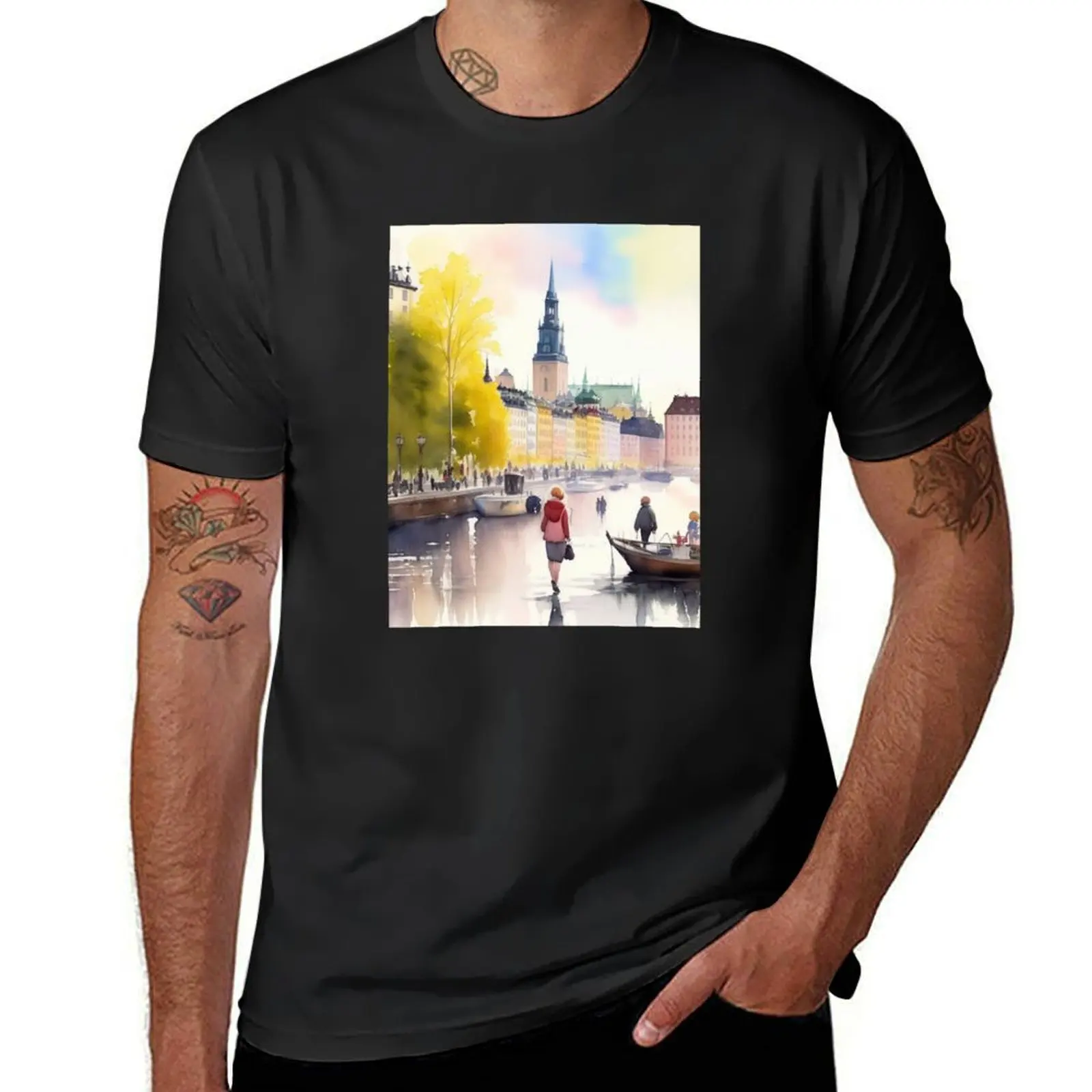 Stockholm-Watercolor Art T-Shirt plain vintage blacks new edition mens vintage t shirts
Stockholm-Watercolor Art T-Shirt plain vintage blacks new edition mens vintage t shirts