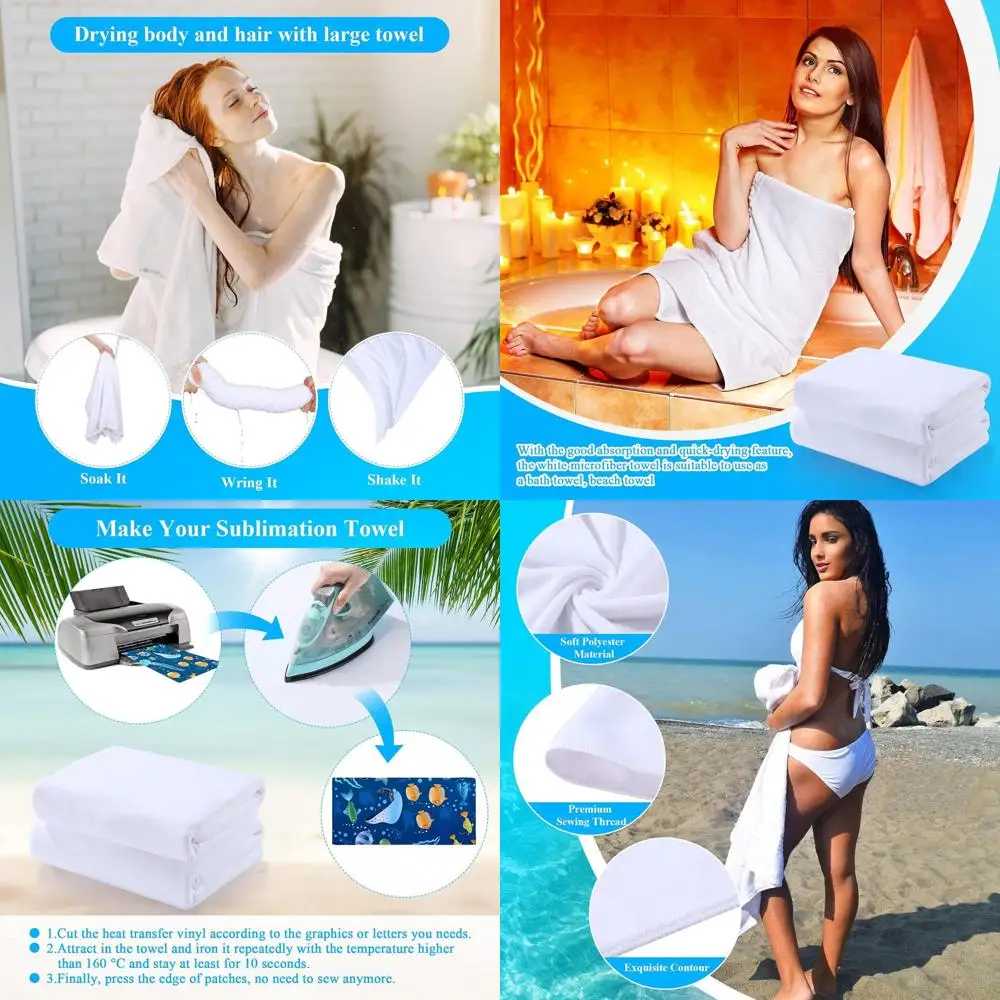 16 упаковок белых пляжных полотенец из полиэстера 400 GSM для сублимации, больших размеров 60x27 дюймов, впитывающих банных одеял для самостоятельного изготовления, дома, пляжа,
16 упаковок белых пляжных полотенец из полиэстера 400 GSM для сублимации, больших размеров 60x27 дюймов, впитывающих банных одеял для самостоятельного изготовления, дома, пляжа,