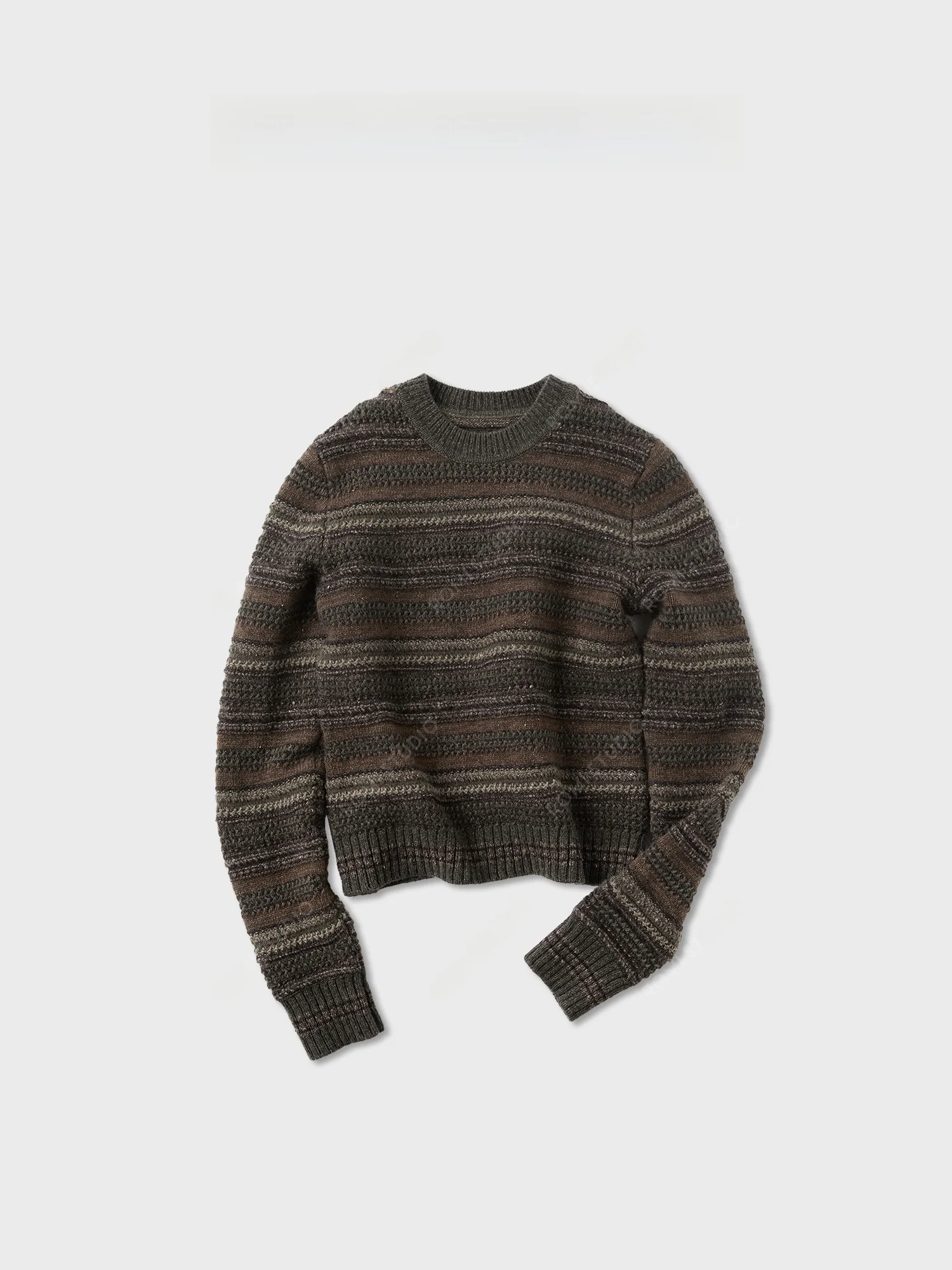 Romi Studio Vintage Knitted Sweater Wool Blend Color Blo round Ne Overhead Women's Faion Autumn 2025
Romi Studio Vintage Knitted Sweater Wool Blend Color Blo round Ne Overhead Women's Faion Autumn 2025