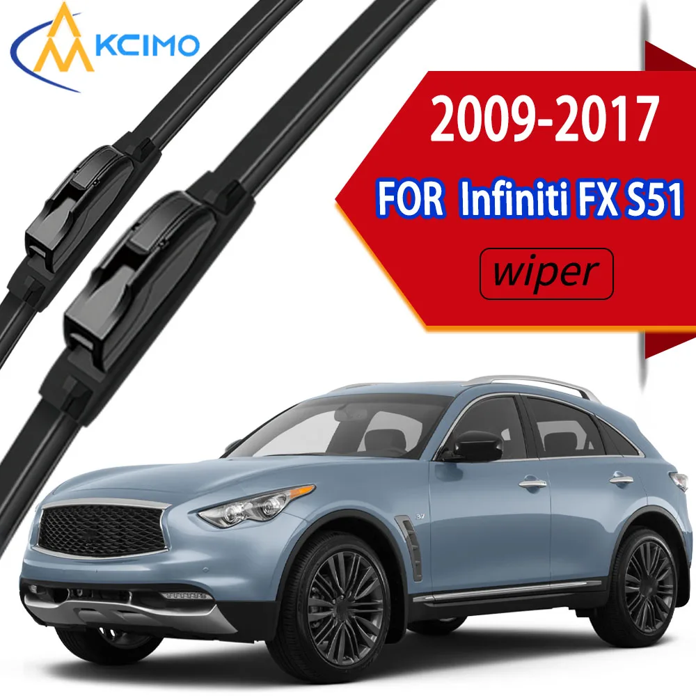Premium High-Density Rubber Front Windshield Wiper Blades, Perfect Fit for Infiniti FX S51 2009-2017.
Premium High-Density Rubber Front Windshield Wiper Blades, Perfect Fit for Infiniti FX S51 2009-2017.