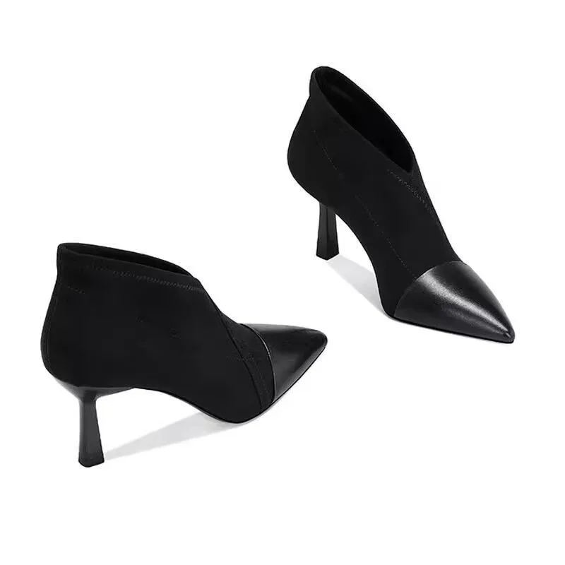 French Ankle Boots Fall Winter 2026 New Booties Suede Pointed Toe Stiletto Heel Niche Nude Heels Boots
French Ankle Boots Fall Winter 2026 New Booties Suede Pointed Toe Stiletto Heel Niche Nude Heels Boots