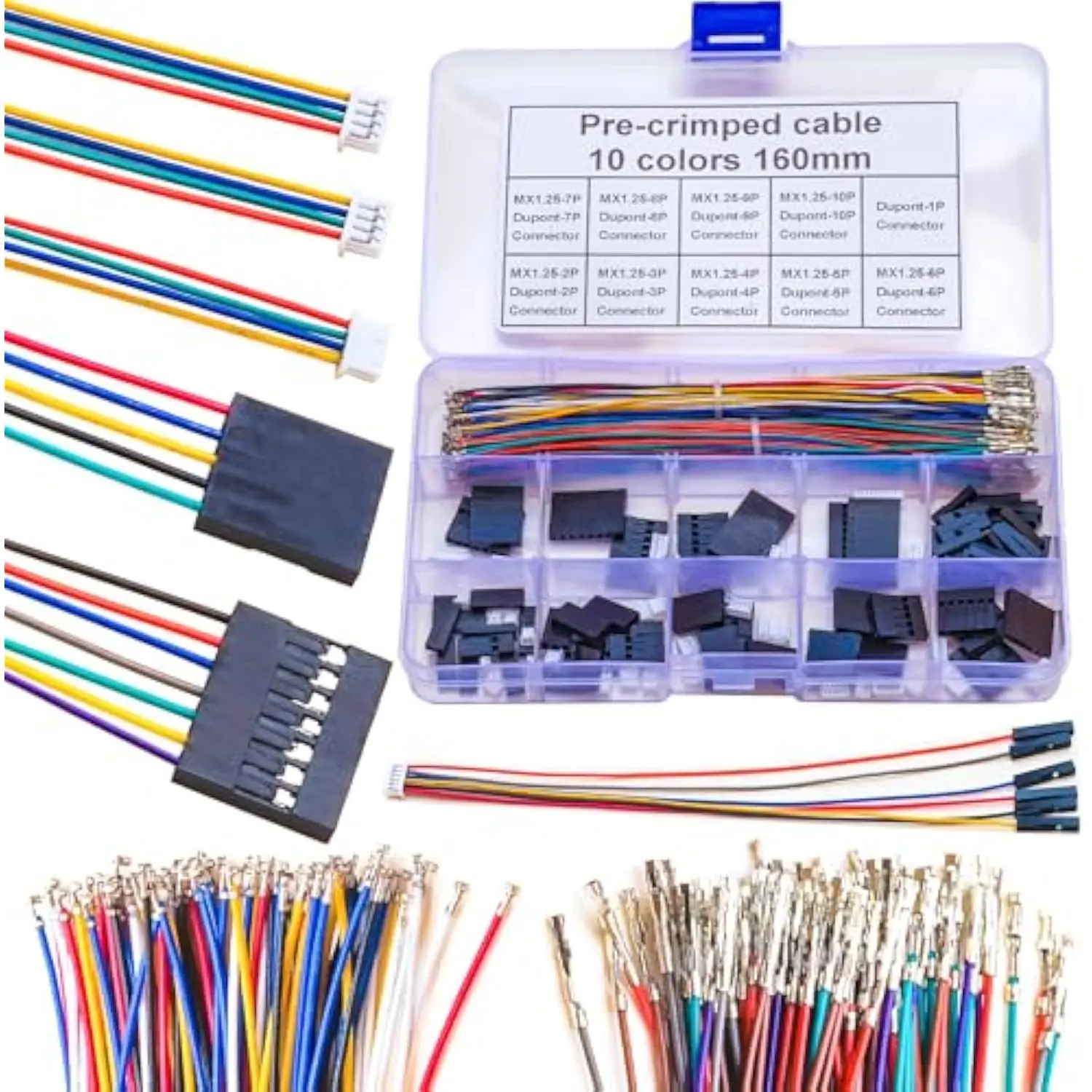 Комплект разъемов Dupont2.54 Molex для разъема Dupont и предварительно обжимной кабель 28AWG
Комплект разъемов Dupont2.54 Molex для разъема Dupont и предварительно обжимной кабель 28AWG
