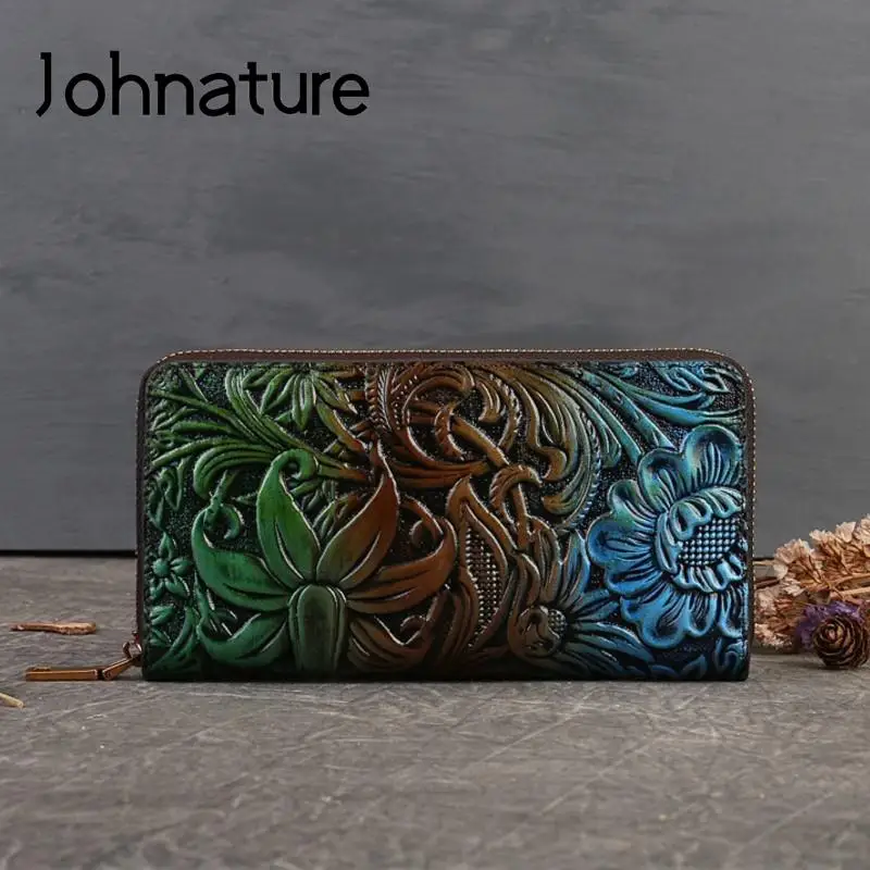 Johnature Vintage Wallet Card Holder 2024 New Genuine Leather Embossed Women Long Wallets Natural Real Cowhide Hand Purse
Johnature Vintage Wallet Card Holder 2024 New Genuine Leather Embossed Women Long Wallets Natural Real Cowhide Hand Purse