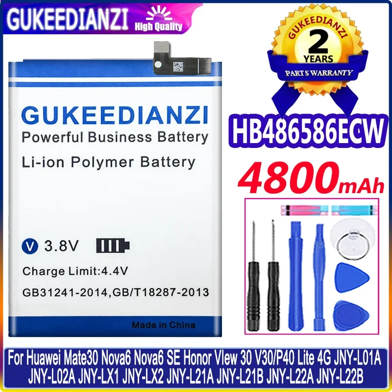 HB 486586 Аккумулятор ECW 4800 мАч для Huawei Mate 30/Mate 30 Pro Nova 6/Nova 6 SE Honor VIew 30 V30 + инструменты
HB 486586 Аккумулятор ECW 4800 мАч для Huawei Mate 30/Mate 30 Pro Nova 6/Nova 6 SE Honor VIew 30 V30 + инструменты