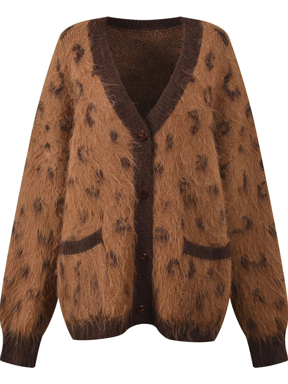 Autumn 2025 Loose Fit V-Ne Single Button Knitted Cardigan Leopard Print Design Long Sve Women's Faion Top
Autumn 2025 Loose Fit V-Ne Single Button Knitted Cardigan Leopard Print Design Long Sve Women's Faion Top