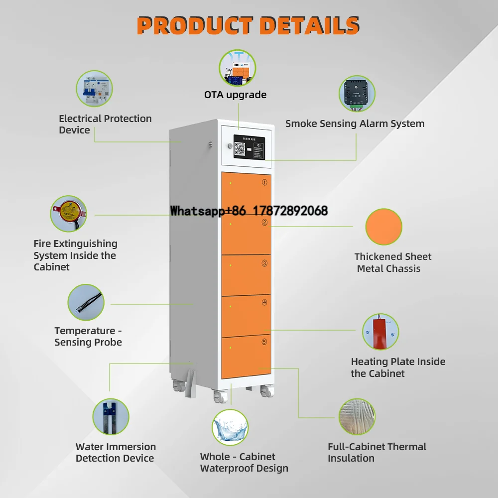 Outdoor Waterproof Rental System Smart Battery Swapping Station Electric Motorcycle Lithium Charging Cabinet
Outdoor Waterproof Rental System Smart Battery Swapping Station Electric Motorcycle Lithium Charging Cabinet