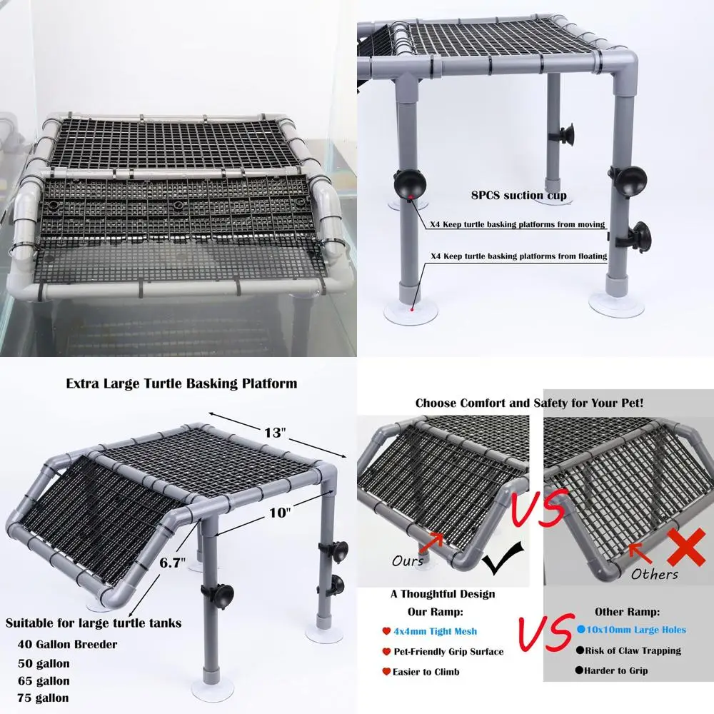 Extra Large Standing Turtle Basking Platform, 13" Width Resting Area, DIY Basking Platform for Aquatic Pets, Turtle Tank Accesso
Extra Large Standing Turtle Basking Platform, 13" Width Resting Area, DIY Basking Platform for Aquatic Pets, Turtle Tank Accesso