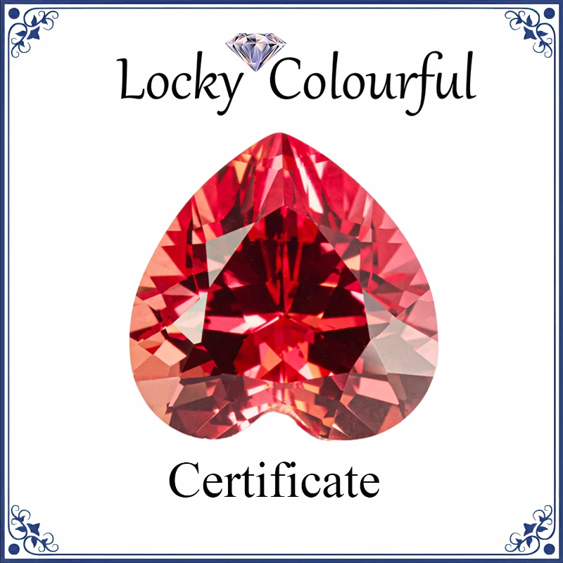 Lab Grown Sapphire Sunset Red Color Top Quality Heart Shape Charm Beads for Diy Jewelry Making Rings Selectable AGL Certificate
Lab Grown Sapphire Sunset Red Color Top Quality Heart Shape Charm Beads for Diy Jewelry Making Rings Selectable AGL Certificate