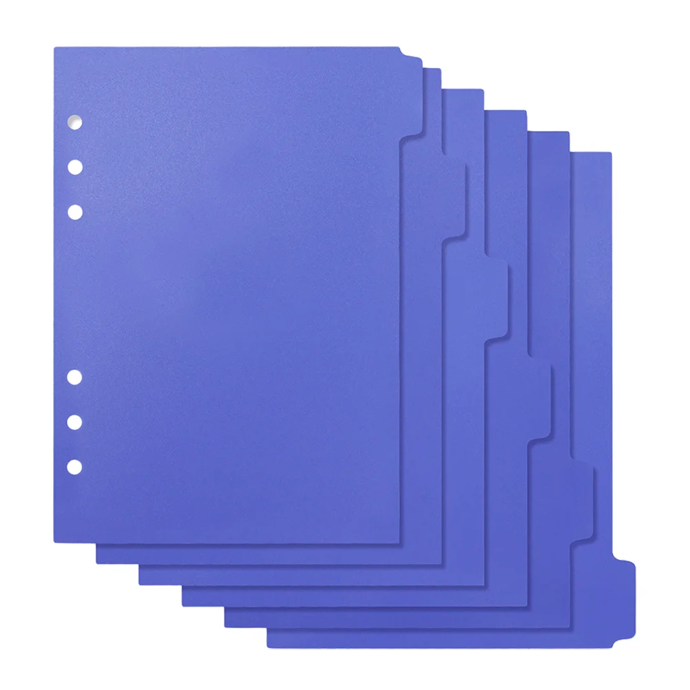 6 Pcs Separator Page Journal Accessories Partition Colorful Six-hole Plastic Dividers
6 Pcs Separator Page Journal Accessories Partition Colorful Six-hole Plastic Dividers