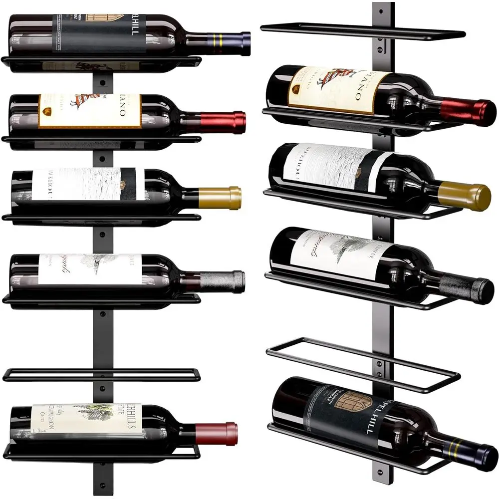 Metal Wall-Mounted 12-Bottle Wine Rack for Home Bar, Cellar, and Kitchen Storage in Black
Metal Wall-Mounted 12-Bottle Wine Rack for Home Bar, Cellar, and Kitchen Storage in Black