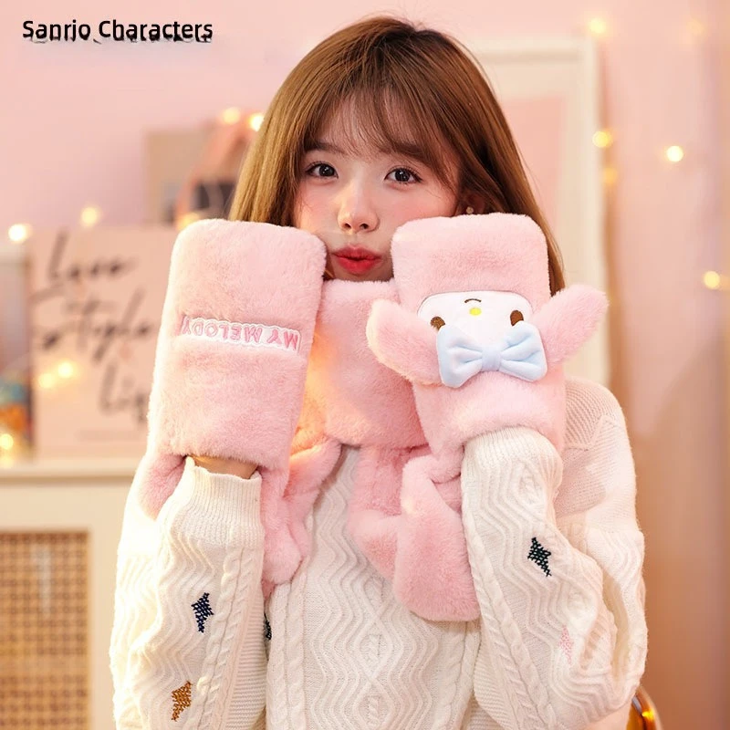 Miniso Sanrio подлинный милый мультяшный трехмерный карманный шарф, теплый и холодный интегрированный шарф с двойной вставкой, перчатки
Miniso Sanrio подлинный милый мультяшный трехмерный карманный шарф, теплый и холодный интегрированный шарф с двойной вставкой, перчатки