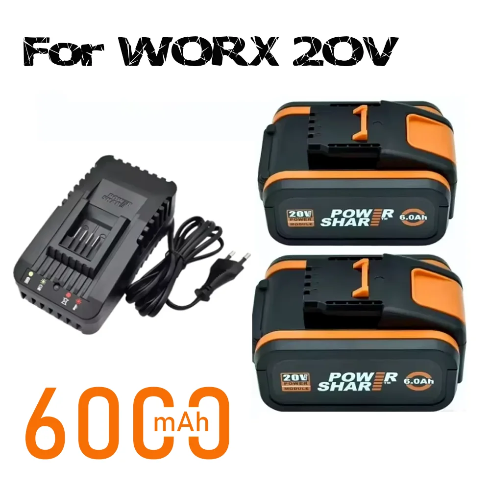 For Worx 20V 6000mAh Rechargeable Li-ion Battery WA3551 WA3551.1 WA3553 WA3641 WX373 WX390 Electric Tool With charger
For Worx 20V 6000mAh Rechargeable Li-ion Battery WA3551 WA3551.1 WA3553 WA3641 WX373 WX390 Electric Tool With charger