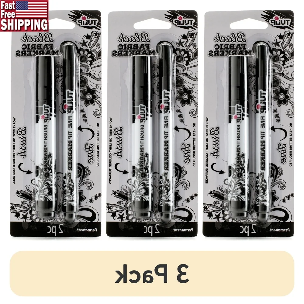3 Pack Permanent Fabric Markers Fine Tip Brush Tip Non Toxic Machine Washable Fabric Art Markers Kids Adults Craft Projects
3 Pack Permanent Fabric Markers Fine Tip Brush Tip Non Toxic Machine Washable Fabric Art Markers Kids Adults Craft Projects