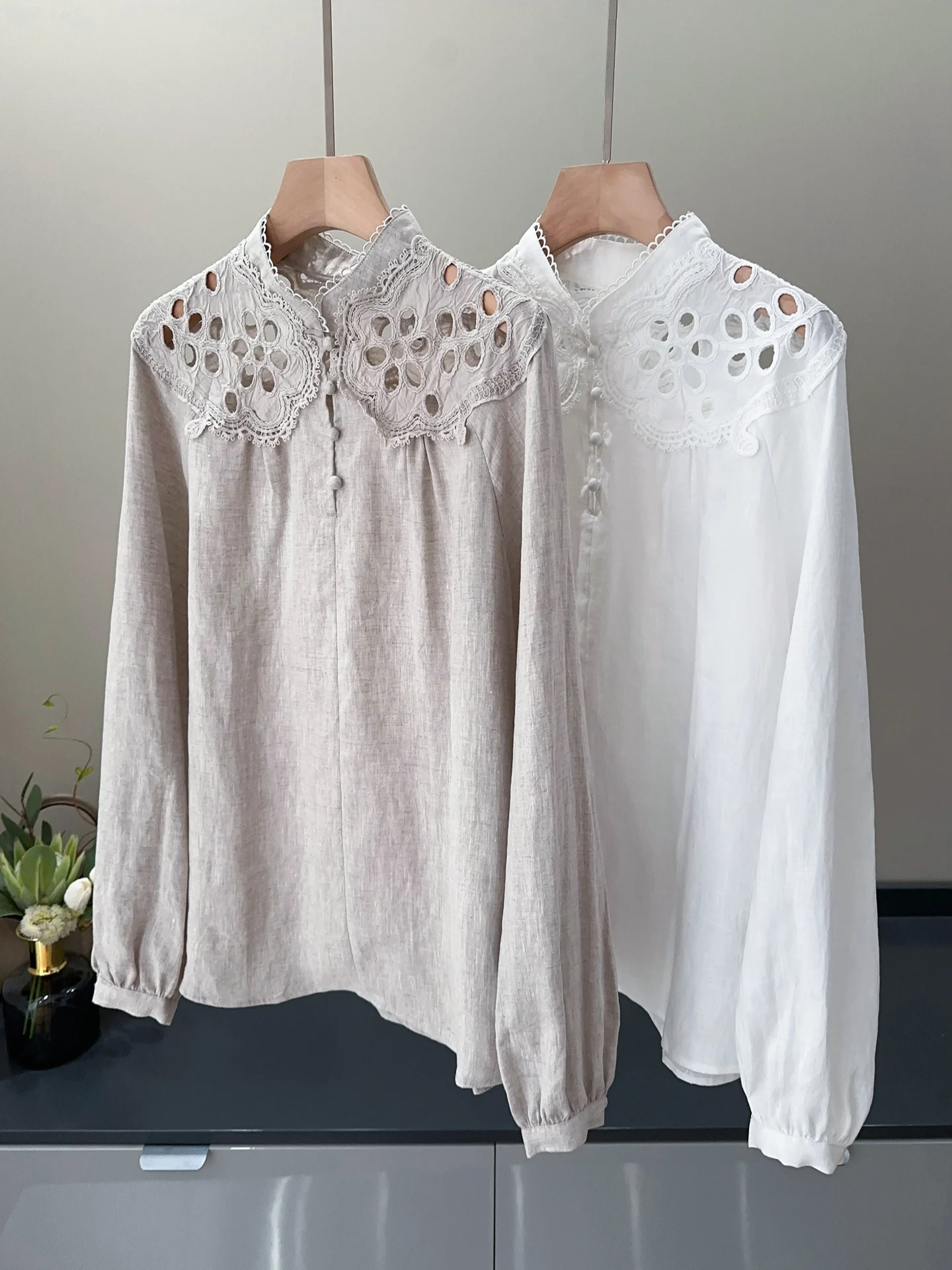Elegant Lace Patchwork Linen Long Sleeve Shirt Unique Premium Quality Spring Summer New Arrival Court Style Breathable Women'...
Elegant Lace Patchwork Linen Long Sleeve Shirt Unique Premium Quality Spring Summer New Arrival Court Style Breathable Women'...