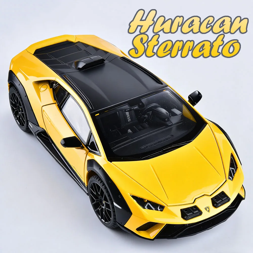 1:24 Суперкар Huracan Sterrato Revuelto Модель игрушки из сплава, литой под давлением звук, свет, двери, открытое переднее колесо, рулевое управление для детей, подарки
1:24 Суперкар Huracan Sterrato Revuelto Модель игрушки из сплава, литой под давлением звук, свет, двери, открытое переднее колесо, рулевое управление для детей, подарки