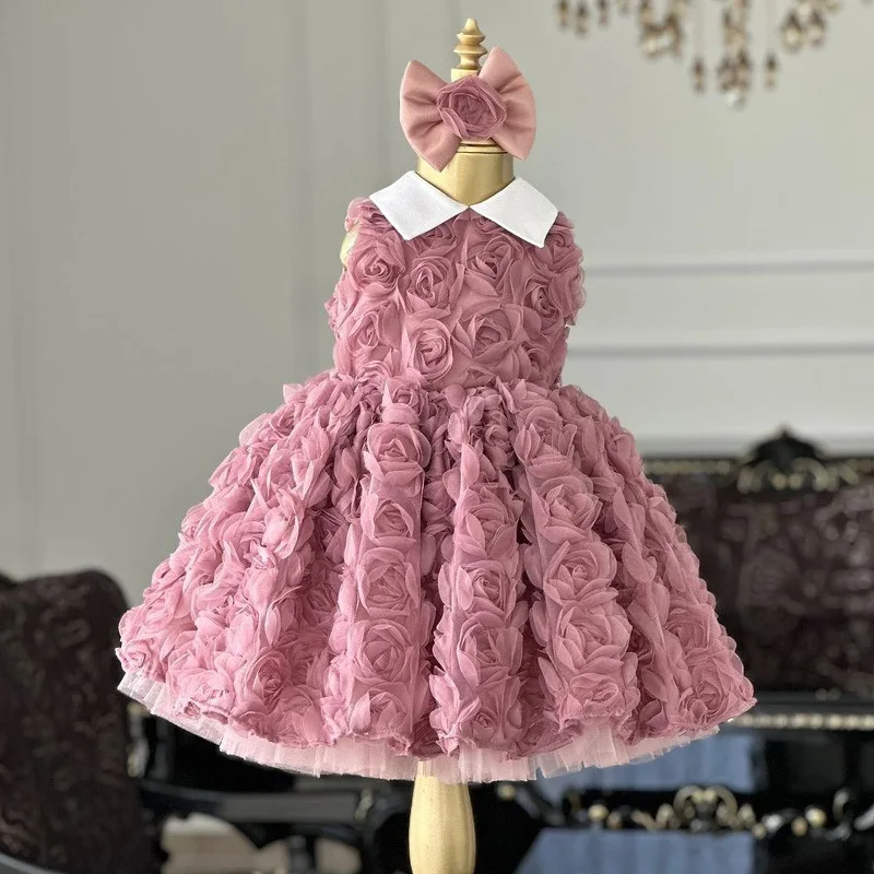Rose Detail Tutu Dress for Toddler Girls, Sleeveless European Princess Gown for Special Occasions Mid-Length Easter Dress
Rose Detail Tutu Dress for Toddler Girls, Sleeveless European Princess Gown for Special Occasions Mid-Length Easter Dress
