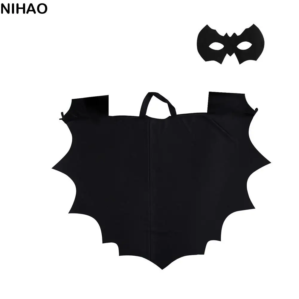 Black Cloak Halloween Bat Cloak Set Eye Mask Non-woven Children's Party Costume Trick or Treat Bat Cosplay Costume Stage Wear
Black Cloak Halloween Bat Cloak Set Eye Mask Non-woven Children's Party Costume Trick or Treat Bat Cosplay Costume Stage Wear