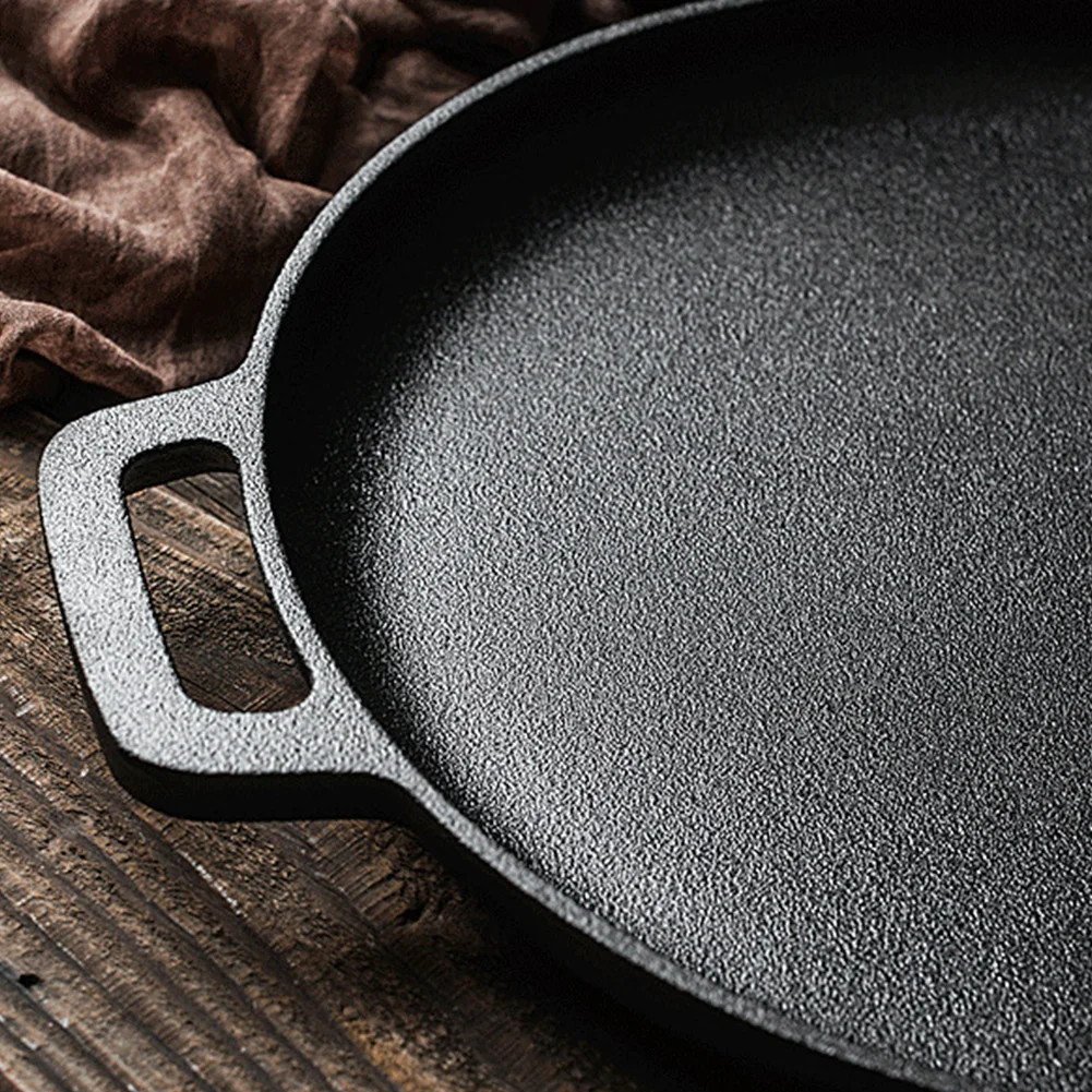 Cast Iron Round Griddle For Crepes And Pizza with Dual Handles Non-Stick BBQ Camping Fry Pan Pancake Pizza Pan Cookware Fry Pan
Cast Iron Round Griddle For Crepes And Pizza with Dual Handles Non-Stick BBQ Camping Fry Pan Pancake Pizza Pan Cookware Fry Pan
