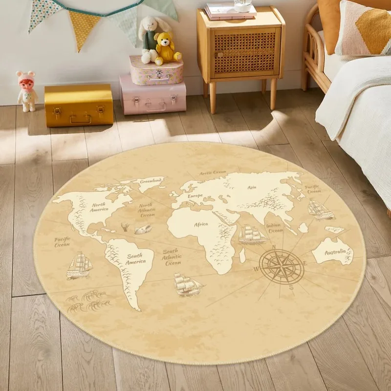 Vintage World Map Carpet World Patterned Rug Antique Color Rug Compass Round Rug Compass World Map Compass Round Carpet
Vintage World Map Carpet World Patterned Rug Antique Color Rug Compass Round Rug Compass World Map Compass Round Carpet