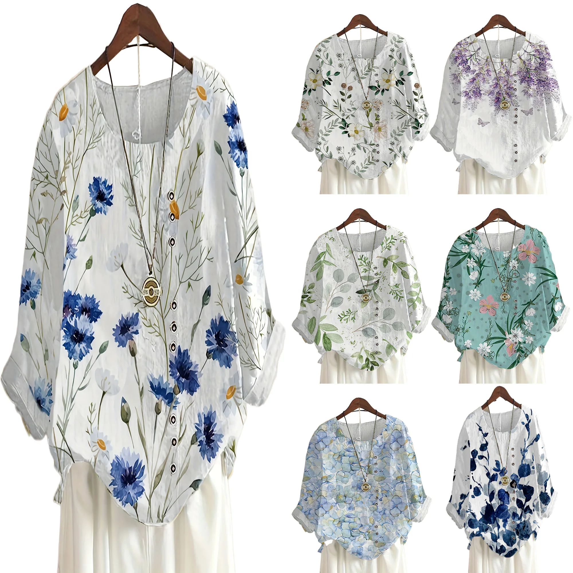 Fall 2025 new! Women's vintage fashion loose and casual long-sleeved printed shirt/T-shirt
Fall 2025 new! Women's vintage fashion loose and casual long-sleeved printed shirt/T-shirt